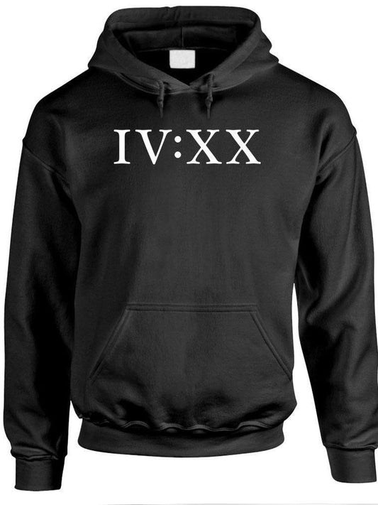 420 Roman TIME - Weed Numerals Pot Smoking - Mens Pullover Hoodie Weed Black 250gsm Cotton Long Sleeve Men Casual Hoodie