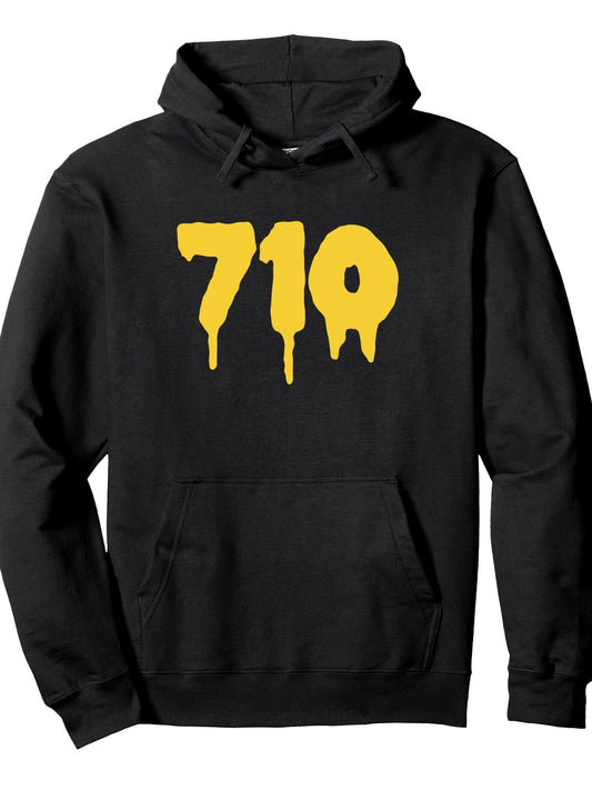 710 Hoodie For Stoner Gift Weed Oil Wax Shatter 420 Clothing Pullover Hoodie Weed Black 250gsm Cotton Long Sleeve Men Casual Hoodie