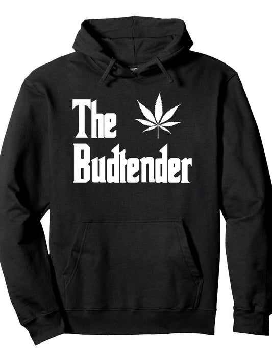 Budtender Gifts - The Budtender Funny CBD Dispenser 420 Pullover Hoodie Weed Black 250gsm Cotton Long Sleeve Men Casual Hoodie