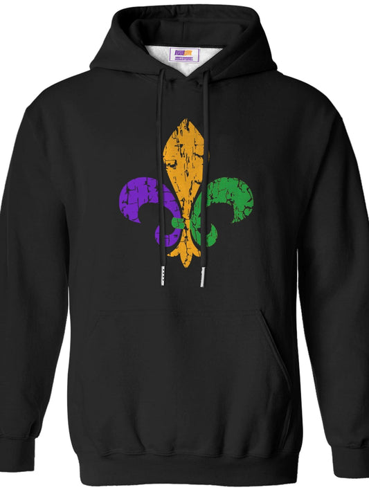 Arvilhill Men's Mardi Gras Hoodie Carnival Print Hooded Sweatshirt with Kangaroo Pocket (S-XXL) Carnival Black 250gsm Cotton Long Sleeve Men Casual Hoodie